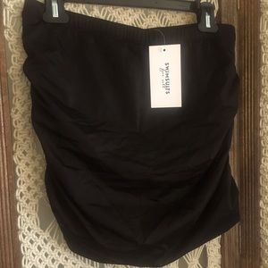 Swimsuits For All Shirred High Waist Swim Skirt